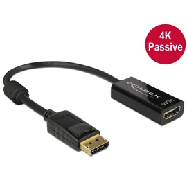 DeLock Adapter Displayport 1.2 male > HDMI female 4K Passive Black speciális átalakító