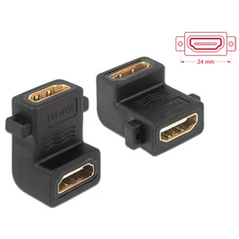 DeLock Adapter HDMI A female > female with screw hole 90° angled speciális átalakító