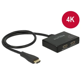 DeLock HDMI Splitter 1x HDMI in > 2x HDMI out 4K speciális átalakító