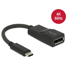 DeLock Adapter USB Type-C male > Displayport female (DP Alt Mode) 4K 60 Hz speciális átalakító