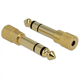 DeLock Adapter Stereo plug 6.35 mm > Stereo jack 3.5 mm 3 pin metal speciális átalakító
