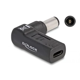 DeLock Adapter for Laptop Charging Cable USB Type-C™ female to Dell 7.4 x 5.0 mm male 90° angled Black speciális átalakító
