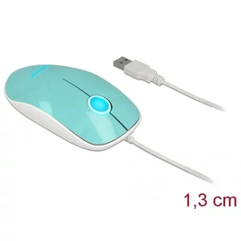 DeLock Optical 3-button LED Mouse USB Type-A Turquoise egér