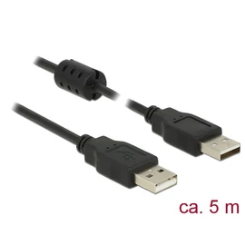 DeLock USB 2.0 Type-A male > USB 2.0 Type-A male 5m Black kábel