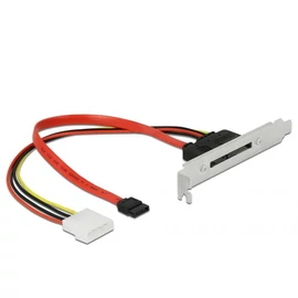 DeLock Slot bracket with 1 x SATA 22 pin plug external bővítőkártya
