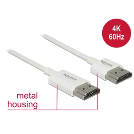 DeLock Cable High Speed HDMI with Ethernet - HDMI-A male > HDMI-A male 3D 4K 3m Active Slim High Quality kábel