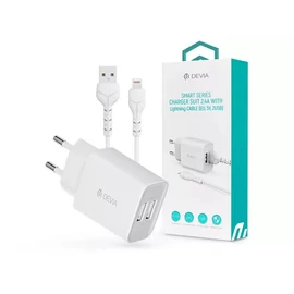 Devia ST361395 Smart Charger+ 1m Lightning Cable White töltő
