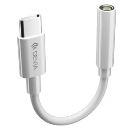 Devia Smart Series Adapter Type-C To 3.5mm With Charging White speciális átalakító