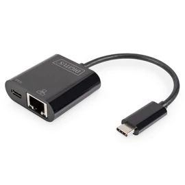 Digitus USB-Type-C Gigabit Ethernet Adapter + PD hálókártya