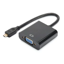 Digitus DA-70460 Micro-HDMI to VGA converter Black speciális átalakító