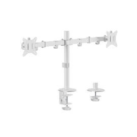 EQuip 17"-32" Articulating Dual Monitor Desk Mount Bracket White