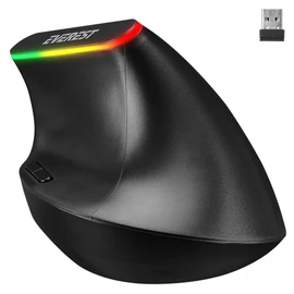 Everest SMW-618 Ergonomic RBG Optical Wireless Mouse Black egér
