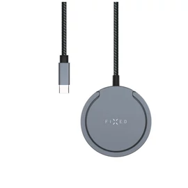 FIXED MagPad Qi2 vezeték nélküli töltő, MagSafe támogatás szürke