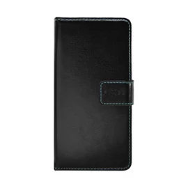 FIXED Wallet oldalranyíló telefontok Opus Samsung Galaxy A40, Fekete mobiltelefon tok
