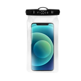 FIXED alatti védőburkolat, vízálló, hóálló Fix, Univerzális, IPX8, Átlátszó/Fekete mobiltelefon tok