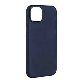 FIXED MagLeather valódi bőrtok, MagSafe támogatással iPhone 15 Plus-hoz, kék mobiltelefon tok