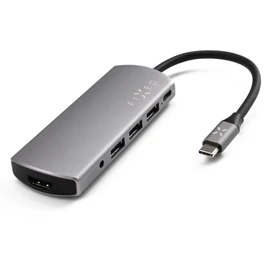 FIXED 6-portos USB 3.0 Hub Space Gray töltő
