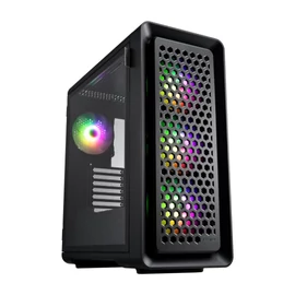 FSP CUT593A Tempered Glass Black gépház