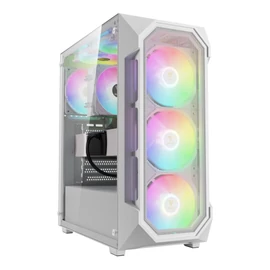 Gamdias Aura GC1 Elite WH ARGB Tempered Glass White gépház