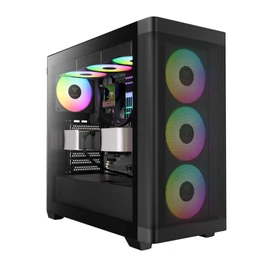Gamdias Athena M3 Tempered Glass Black gépház