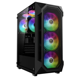 Gamdias Aura GC1 Elite ARGB Tempered Glass Black gépház