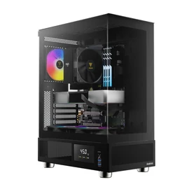 Gamdias Atlas E1 ARGB Tempered Glass Black gépház