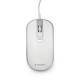 Gembird MUS-4B-06-WS Optical mouse White/Silver egér