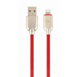 Gembird CC-USB2R-AMLM-1M-R Premium rubber 8-pin charging and data cable 1 m red kábel