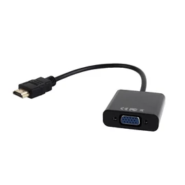 Gembird A-HDMI-VGA-03 HDMI to VGA and audio adapter cable single port Black speciális átalakító