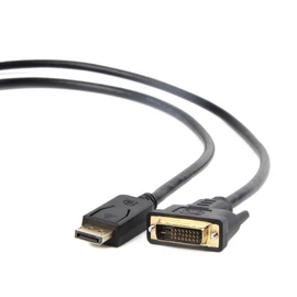 Gembird CC-DPM-DVIM-6 DisplayPort to DVI-D (Dual Link) (24+1) adapter cable 1,8m Black kábel