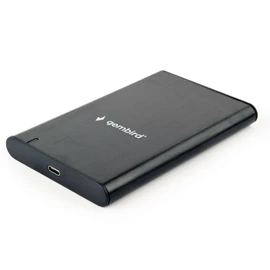 Gembird E2-U3S-6 USB3.1 Enclosure Aluminium with USB Type-C Black mobilrack / beépítő keret