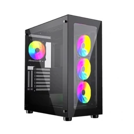 Gembird Fornax X450MAX ARGB Tempered Glass Black gépház