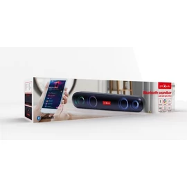 Gembird SPKBT-BAR400L Bluetooth Soundbar with LED Light Effect Black hangszóró