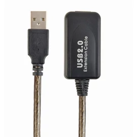 Gembird UAE-01-10M USB 2.0 active extension cable 10m Black kábel