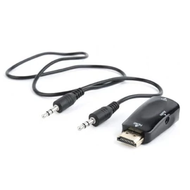 Gembird A-HDMI-VGA-02 HDMI to VGA and audio adapter single port Black speciális átalakító