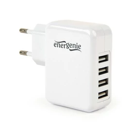 Gembird EG-U4AC-02 Universal USB Charger White töltő