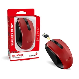 Genius NX-8008S Wireless Silent mouse Red egér