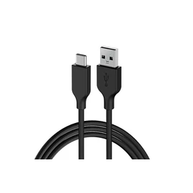 Genius ACC-A2CC-3A USB-A to USB-C 3A QC3.0 charging cable & data 1,5m Black kábel