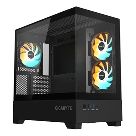 Gigabyte C201 Panoramic Tempered Glass Black gépház