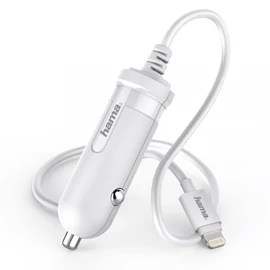 Hama Car charger Lightning (MFI) (iPad, iPhone) 2,4A White töltő