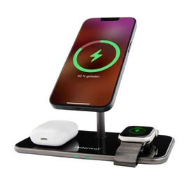 Intenso MB13 3in1 Magnetic Wireless Charger Black töltő