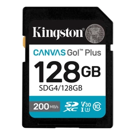 Kingston 128GB Canvas Go Plus Gen4 Class 10 UHS-I U3 V30 memóriakártya