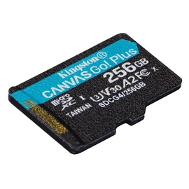 Kingston 256GB microSDXC Canvas Go Plus Gen4 Class 10 UHS-I U3 + adaper nélkül memóriakártya