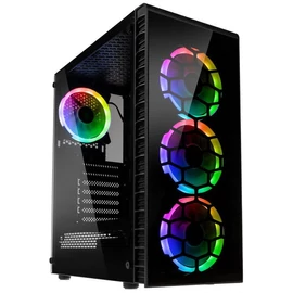 Kolink Observatory Lite RGB Tempered Glass Black gépház