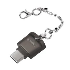 Logilink USB-C to microSD as a key chain Card Reader Black kártyaolvasó
