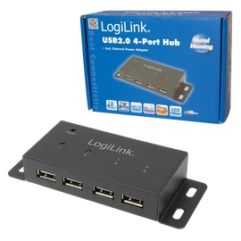 Logilink UA0141A 4-Port USB 2.0 Hub Black usb hub
