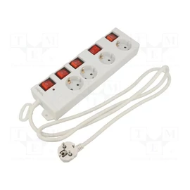 Logilink Hálózati Elosztó Kapcsolóval 4DIN 1,5m White