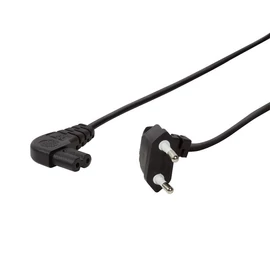 Logilink Power cord Euro male 90° to IEC C7 female 90° 0.75m Black kábel