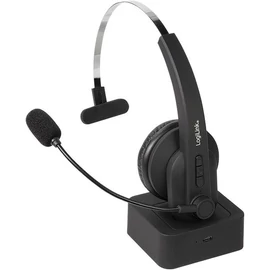 Logilink BT0059 Bluetooth Mono Headset with Charging Stand Black