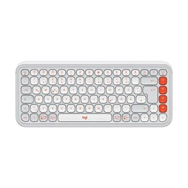 Logitech Pop Icon Wireless Keyboard Dirty White US billentyűzet